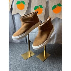 UGG Alameda Ultra Mini Sneaker Boot Classic Chestnut Suede Wool Shoe Size 7